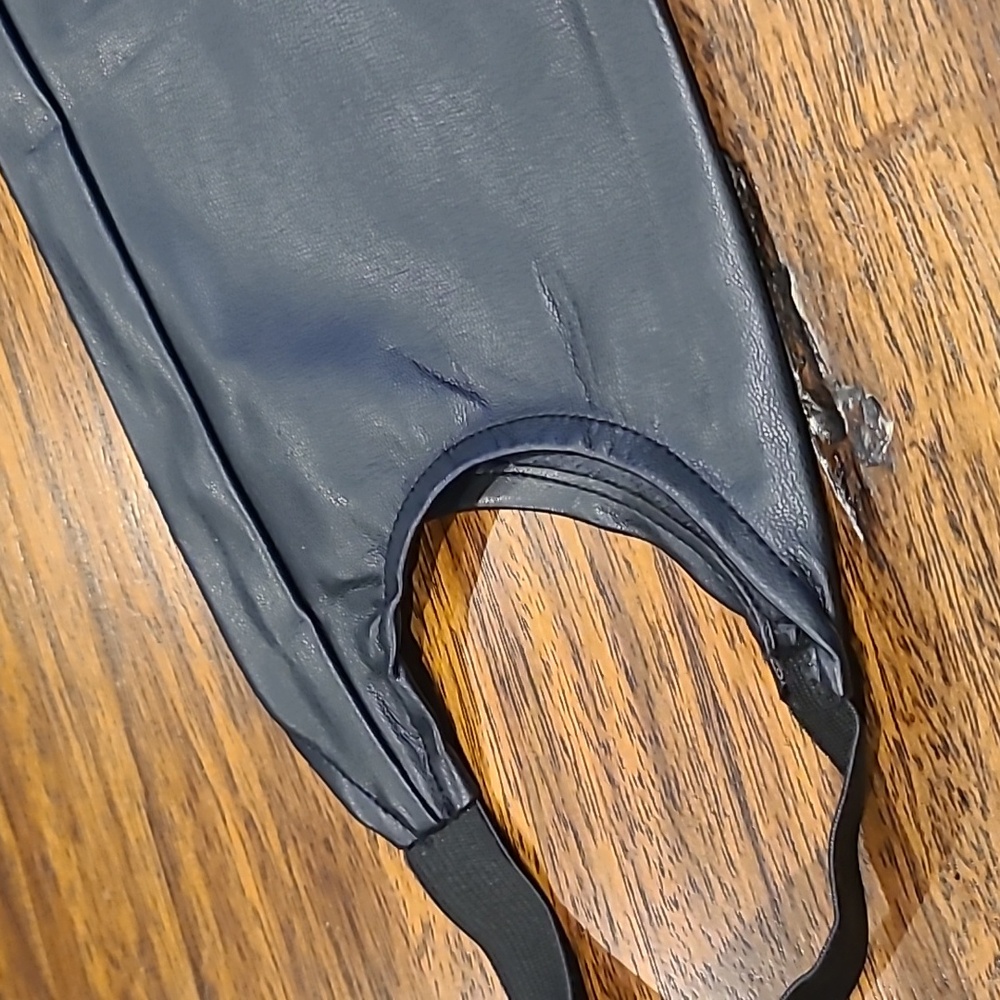 Anthropologie WeWoreWhat Vegan Leather Stirrup Leggings Womens Xs Black Sexy - Picture 6 of 8
